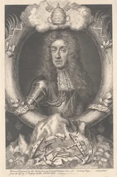 Jacques II, gravé par George Vertue, 1688